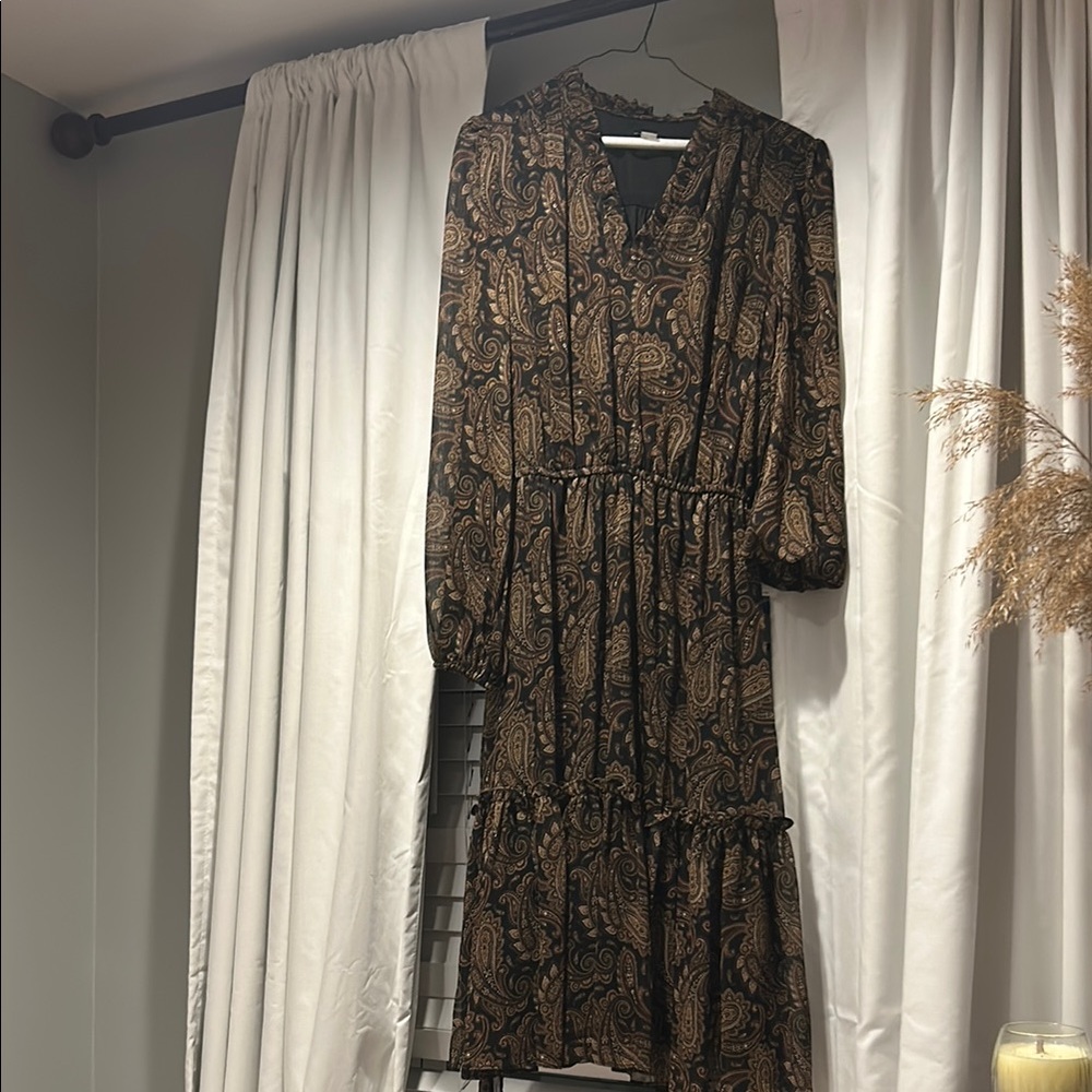 Tommy Hilfiger Elegant Paisley Print Dress